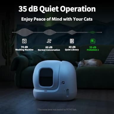 PETKIT 2025 Upgraded Automatic Cat Litter Box 2-Way Odor Remover & 20 Trash Bags,App Control Smart Robot with Anti-Scratch Inner Mat, Self-Cleaning Cat Litter Box True Integration & Structure Safety - Image 7