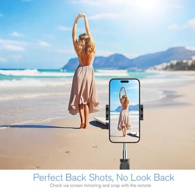 Vlog Selfie Monitor Screen iPhone, 4K 60fps Recording, Wireless Screen Mirroring with Remote Control, Magnetic Fixation, 180° Rotation, 3 Levels of Brightness, Compatible with iPhone & Android - Image 3