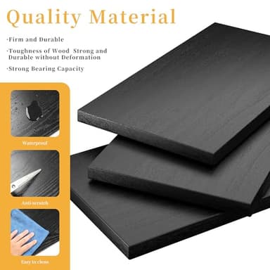 Shintenchi Bookshelf,6-Tier Open Bookcase and Bookshelves,6 Shelf Display Storage Shelves Floor Standing 70.6 inches Tall Bookcase for Home Office, Living Room (Black) - Image 6