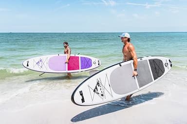 Polar Outdoors by Roc Inflatable Stand Up Paddle Board with Premium SUP Paddle Board Accessories, Wide Stable Design, Non-Slip Comfort Deck for Youth & Adults (Orchid) - Image 6