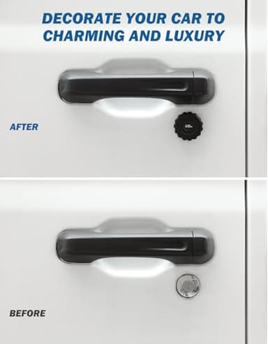 JOYTUTUS Key Hole Cover Compatible with 2018-2025 Wrangler JL JLU & Gladiator JT, Metal Door Lock Trim Cover, Adsorption Door Lock Protector Exterior Accessories - Image 5