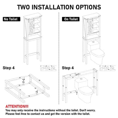 OKD Over The Toilet Storage Cabinet, Farmhouse Storage Cabinet Over Toilet with Sliding Barn Door & Adjustable Shelves, Home Space Saver for Bathroom, Living Room, Light Rustic Oak - Image 7
