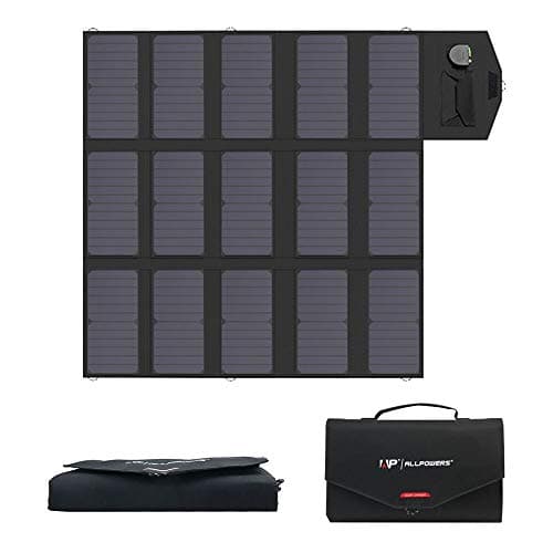 ALLPOWERS Solar Charger 100W Solar Panel Foldable Portable with Dual 5v USB18v DC for Laptop, Tablet, Notebook, 12v Car, Boat, RV Battery, Camping, Hiking, Travel - Image 1