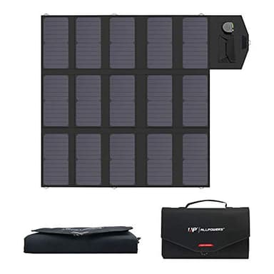 ALLPOWERS Solar Charger 100W Solar Panel Foldable Portable with Dual 5v USB18v DC for Laptop, Tablet, Notebook, 12v Car, Boat, RV Battery, Camping, Hiking, Travel - Image 1