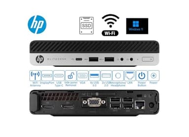 HP Elitedesk 800 G3 Mini Desktop PC, Windows 11 Pro, Core i5-6500T Processor, USB WiFi+BT, Keyboard and Mouse(Renewed) (i5-6th-16GB-512GB) - Image 3