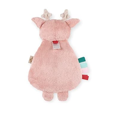 Itzy Ritzy - Itzy Lovey Including Teether - Baby Lovey with Teether, Textured Ribbons & Dangle Arms - Features Crinkle Sound, Sherpa Fabric and Minky Plush (Holly The Reindeer) - Image 2