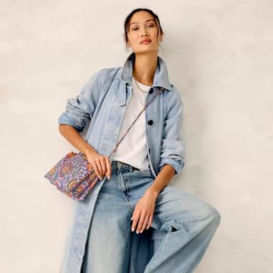 Vera Bradley Women's Premium Cotton Foxbury Crossbody, Marrakesh, One Size - Image 6