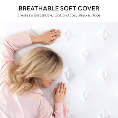 LIKIMIO Full Mattress, 12 Inch Memory Foam Mattress for Pressure Relief, Medium Firmness, Individually Wrapped Coils Breathable Knitted Fabric with Motion Isolation, Non-Slip CertiPUR-US Certified - Image 4