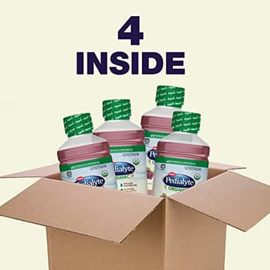 Pedialyte Organic Electrolyte Drink, Advanced Hydration for Kids & Adults, With Zinc for Immune Support, Grape, 1 Liter 33.8 Fl Oz (Pack of 4) - Image 6