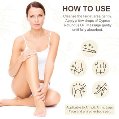 2PCS Cyperus Rotundus Oil, Natural Cyperus Rotundus Oil For Hair Removal, Reduces Unwanted Hair Growth, Moisturizes & Soothes The Skin, Suitable For All Skin Types - Image 7