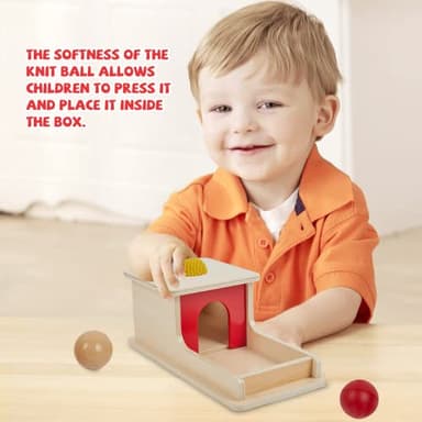 Adena Montessori Wooden Toy for 6-12 Month Baby 3 Balls,Sorting and Stacking Colorful Learning Education Toy for Toddler Kid 1-2 Year Old, Preschool Girl and Boy Gift(Full Size Textures) - Image 4