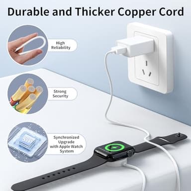 Magnetic Charger for Apple Watch, Wireless Charging Cable for All iWatch Series (1 m) - Image 4