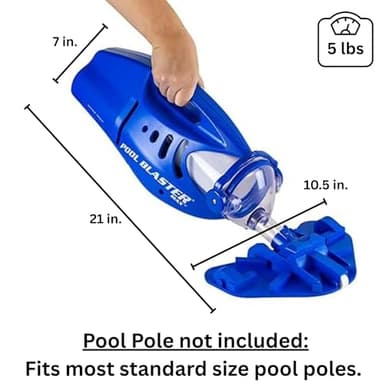 POOL BLASTER Max Cordless Pool Vacuum for Deep Cleaning & Strong Suction, Handheld Rechargeable Swimming Pool Cleaner for Inground and Above Ground Pools, Hoseless Pool Vac by Water Tech - Image 5