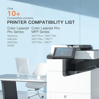 E-Z Ink 410X Toner Cartridges Compatible for HP 410X 410A CF410X CF411X CF412X CF413X to Use with HP Color Laserjet Pro MFP M477fdw M477fdn M477fnw Pro M452dn M452nw M452dw (with Chip -B/C/Y/M) - Image 4