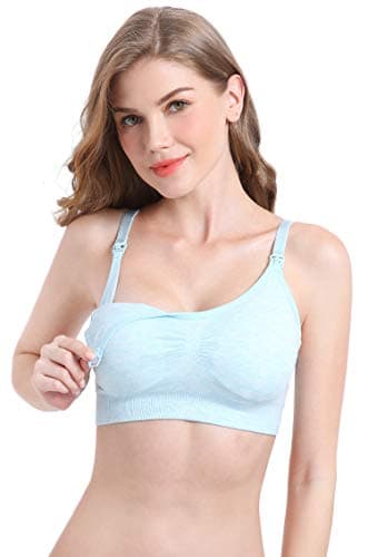 Suekaphin 5PACK Nursing Bra Wireless Bra Women's Sleeping Maternity Bra Breastfeeding Bra,X-Large,Sort CC-A - Image 3