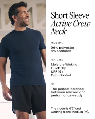 True Classic Workout Shirts for Men – Mens Shirts & Muscle Shirt for Men, Gym Shirt, Mens Tank Top and Athletic Base Layer, Quick-Dry Workout Tee, Pack of 6, Black, XL - Image 8