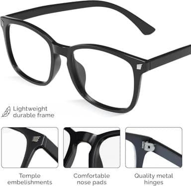 livho High Tech Blue Light Glasses - Advanced up to 99% Blue Light Blocking Computer Glasses - Screen Fatigue & UV Protection - Image 4