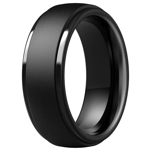 ThunderFit Silicone Men’s Wedding Rings, 10mm Wide 2.5mm Thick Rubber Wedding Bands-Variety Multipack 1-7 - Image 1