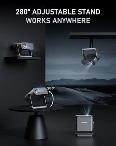 [Official XuanPad & Electric Focus] Projector with WiFi and Bluetooth, XuanPad Full HD 1080P Portable Projector, 210° Rotatable Stand, Auto Keystone, Dust Removal and Heat Dissipation Design - Image 7