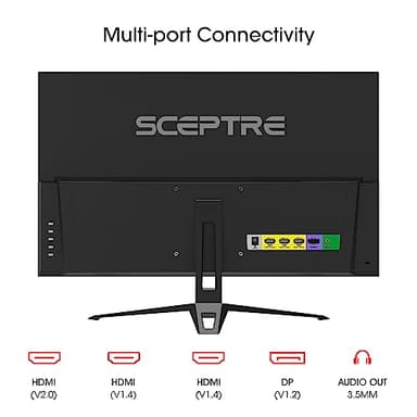 Sceptre IPS 24” Gaming Monitor 165Hz 144Hz Full HD (1920 x 1080) FreeSync Eye Care FPS RTS DisplayPort HDMI Build-in Speakers, Machine Black 2020 (E248B-FPT168),IPS 24" 165Hz - Image 4