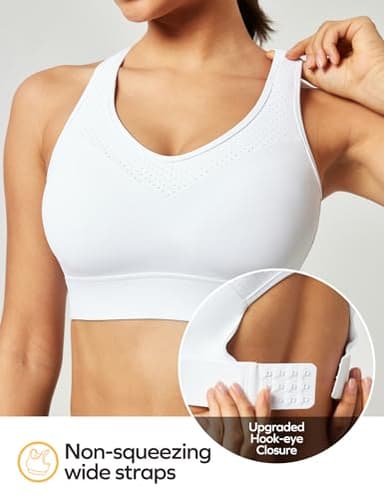 Ewedoos Sports Bras for Women High Support High Impact Sports Bras for Women Large Bust Push up Racerback Workout Running Bra - Image 3
