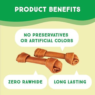 Ultra Chewy Turkey Tendon Knotted Bones for Dogs - Premium All-Natural, Hypoallergenic, Long-Lasting Dog Chew Treat, Easy to Digest, Ingredient Sourced from USA (5 Inches - 3 Pack) - Image 4