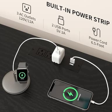 Yoobure LED TV Stand for Bedroom, 50 Inch Kids Dresser with Power Outlets, 7 Drawers Entertainment Center with Storage Shelf, TV Stands Dresser for Bedroom, Living Room, TV Console Entertainment Stand - Image 5