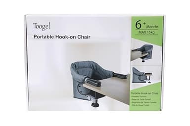 Hook on High Chair for Babies and Toddlers 6-36 Months, Portable and Foldable for Home and Travel, Baby Feeding Chair - Setup in Seconds - Includes Carry Bag (Grey) - Image 10
