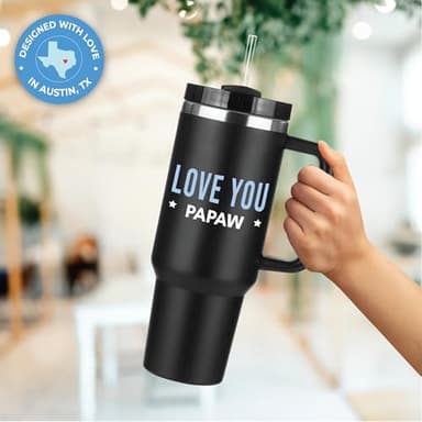 Papaw Tumbler 40oz, Best Pawpaw Gifts From Grandchildren, Papaw Coffee Mug, Unique Gifts From Grandkids, Ideal for Fathers Day, Birthday, Christmas, Gift Ready - Image 6