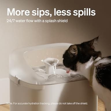 PETLIBRO RFID Multi Cats Water Fountain with Cat Recognition & Hydration Monitoring, Pump-Free Auto Cat Water Dispenser, Large Capacity 101oz/3L, 2.4G Wi-Fi APP Control Cat Fountain x2 Collar Tags - Image 9