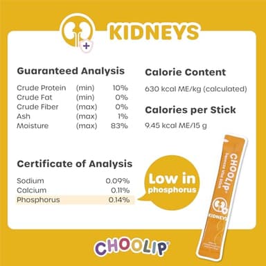 Choolip Squeeze Vita Stick Lickable Treats for Dogs & Cats. 49 Kidney Support Sticks with Essential multivitamins. Soft and Tasty Paste for All Life Stages, Supporting Kidney Health - Image 3