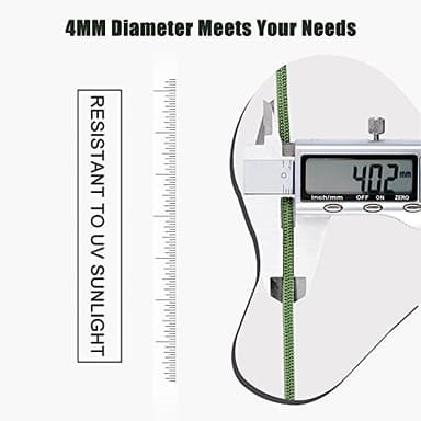 650lb Paracord/Parachute Cord - 9 Strand Paracord Rope - 100', 200' Spools of Parachute Cord, Type III Paracord for Camping, Hiking and Survival (Army Green, 200 Feet) - Image 2