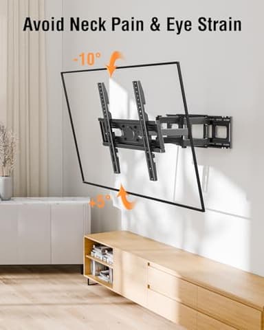 EconoMe TV Wall Mount for Most 26-65 inch tvs, Full Motion TV Mount Swivel and Tilt, Wall Mount Bracket Max VESA 400x400mm, Holds up to 99 lbs, Fits 12” 16" Wood Studs. - Image 4
