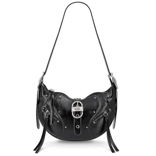 YDSIII Shoulder Bag for Women Tassels Shoulder Purse Purses for Women, 4-1-crushed Black - Image 1