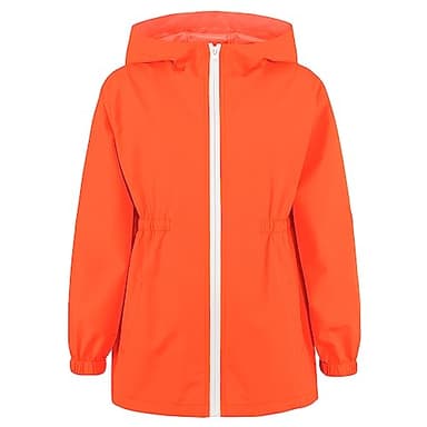 MODAFANS Girls Boys Rain Jacket Lightweight Waterproof Hooded RainCoats Windbreaker for Outdoor 4-5T,Shiny Orange - Image 5