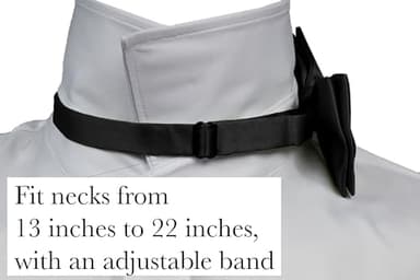 trilece Black Bow Ties for Men - Men's Solid Pre-tied Clip on Bowties for Formal Wear - Adjustable Bow Tie - Bow ties for Woman (Black) - Image 4