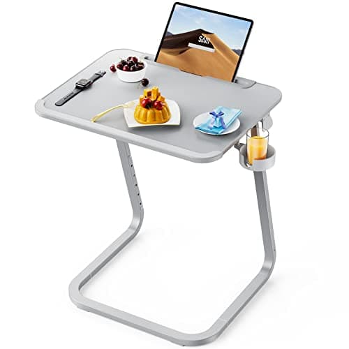 SAIJI TV Tray Table - Heavy Duty Extra Large TV Tray, Upgraded TV Dinner Trays for Eating Snack Food, Tilt & Height Adjustable TV Tray Laptop Desk for Sofa & Bedside Small Table - Image 1
