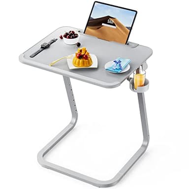 SAIJI TV Tray Table - Heavy Duty Extra Large TV Tray, Upgraded TV Dinner Trays for Eating Snack Food, Tilt & Height Adjustable TV Tray Laptop Desk for Sofa & Bedside Small Table - Image 1