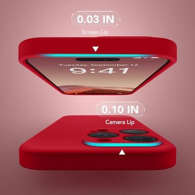 SuydanBox Magnetic for iPhone 13 Pro Max Case, Compatible with MagSafe, [Full Camera Protection][Screen Protector] Silicone Shockproof Protective Phone Case for iPhone 13 Pro Max 6.7", Deep Red - Image 6