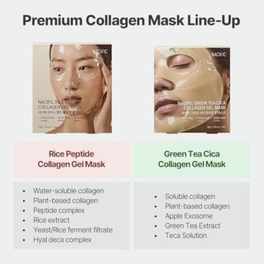 NACIFIC Rice Pepta Collagen Gel Face Mask (Rice Peptide) 4EA Set | Overnight Hydrogel Care for All Skin Types, Hydrating, Firming, Elasticity, Pore Minimizing, Glass Glow Skin | Korean Beauty - Image 7