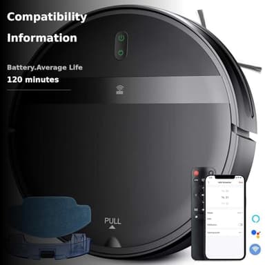 Kilgone Robot Vacuum and Mop Combo for Pet Hair & Large Homes – Smart App/Voice, 2300Pa Suction, 120Min Clean, Ultra-Thin 2.87" Design - Image 3