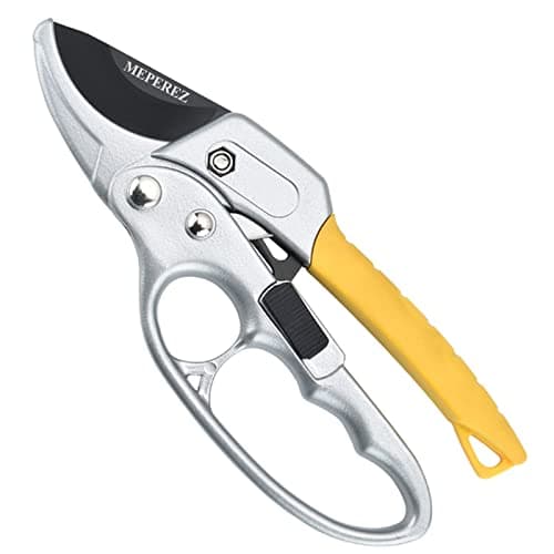 MEPEREZ Germany Pruning Shears, Arthritis Weak Hand Snips, Work 3 Times Easier, 1-Inch Cut Capacity Garden Clippers, Ergonomic handle, Rust resistant, high strength steel, Sharp - Image 1