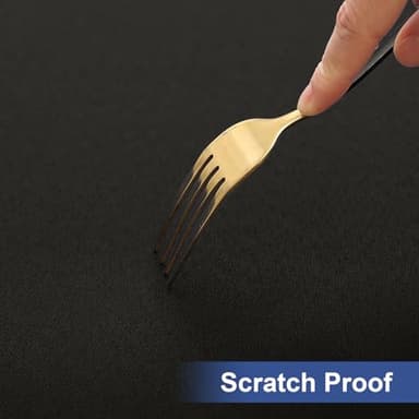 homing Square Table Cloth Cover, Waterproof Polyester Elastic Fitted Tablecloth, Washable Table Protector for Picnic, Camping, Outdoor (Black, 34" x 34") - Image 8