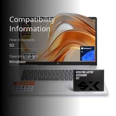 HP 2025 17 inch Laptop Business, 17.3" IPS FHD Display, AMD Ryzen 5 (Beats i7-1165G7), Ms Office Lifetime, Win 11 Pro, AI Copilot, w/Accessory, Numeric Keypad, WiFi 6 (32GB RAM + 1TB SSD) - Image 3