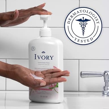 Ivory Body Wash, Designed for the Whole Family, Gentle Formula, Free of Dyes Heavy Perfumes Parabens Phthalates & Silicones, Water Lily Scent, 35 oz - Image 3