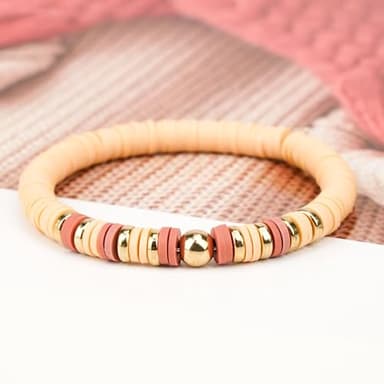 Gionlion 3000 Pcs Clay Beads for Bracelets, Bracelet Making kit Golden Beads for Jewelry Making, Charms Bracelet Kit DIY Arts and Crafts Birthday Mothers Day Gifts Toys - Image 5