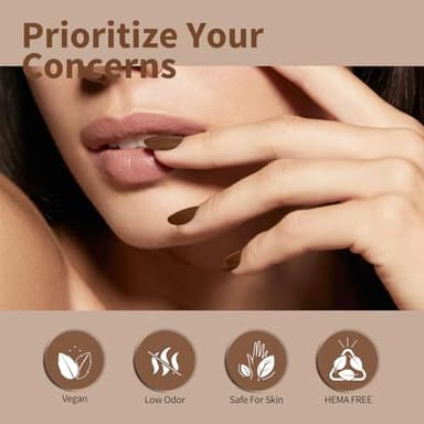 CANNI Brown Fall Gel Nail Polish, Chocolate Brown Gel Polish for Fall Winter Color, High Gloss Soak Off U V, French Nail Manicure Salon DIY - Image 6