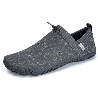 WateLves Barefoot Water Shoes Women Men Minimalist Comfortable Walking Shoes Beach Outdoor Running Sneakers (Dark Grey,43) - Image 1