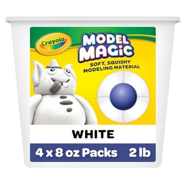 Crayola Model Magic White, Modeling Clay Alternative, Reusable Sculpting Material, Air Dry, Kids Arts & Crafts Supplies, 2lb Bucket, Classroom Must Have - Image 2
