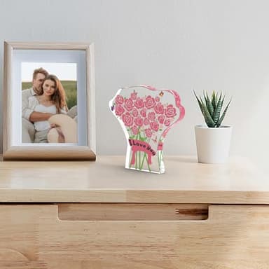 I Love You Gifts for Her Him, Valentines Day Gifts for Girlfriend Wife Christmas Birthday Wedding Anniversary Keepsake Loving Acrylic Plaque Gifts for Boyfriend Husband Miss You Gifts - Image 4